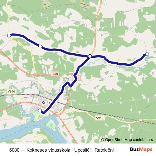 6080 bus Line Map