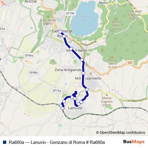 Ra680a bus Line Map