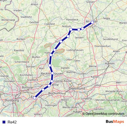 Re42 bus Line Map