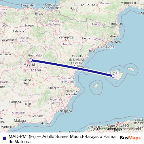 MAD-PMI (Fr) air Line Map