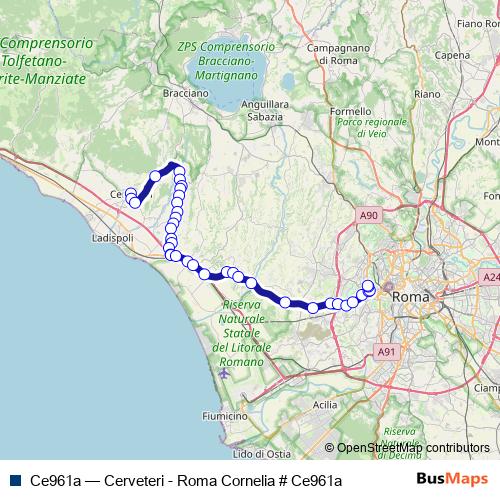 Ce961a bus Line Map