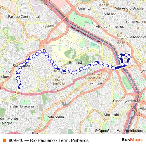 809r-10 bus Line Map