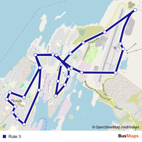 Rute 3 bus Line Map