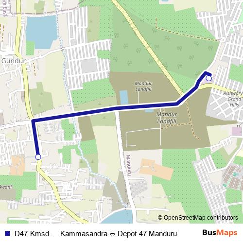 D47-Kmsd bus Line Map
