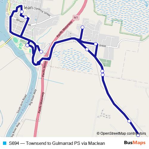 S694 bus Line Map
