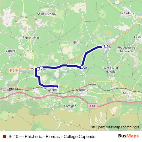 Sc10 bus Line Map