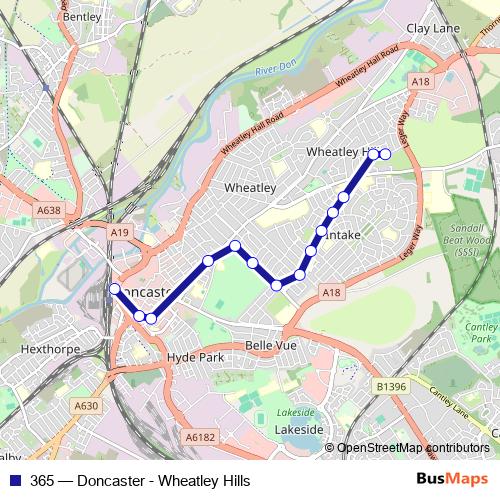 365 bus Line Map