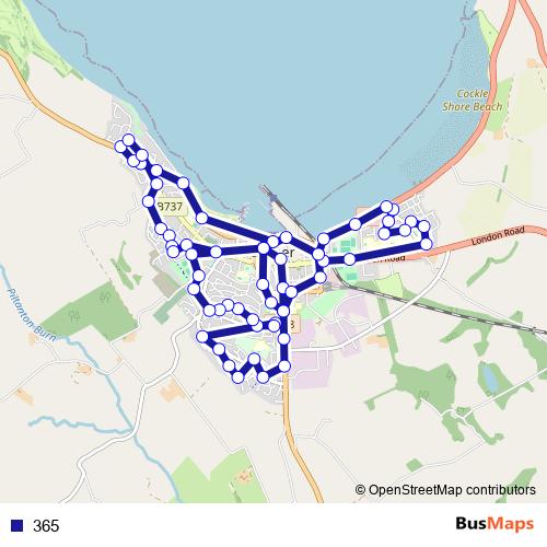 365 bus Line Map
