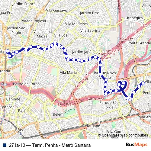 271a-10 bus Line Map