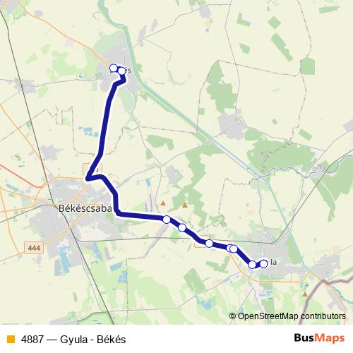 4887 bus Line Map