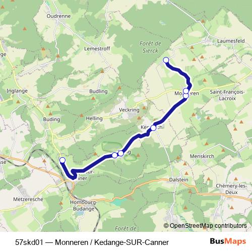 57skd01 bus Line Map