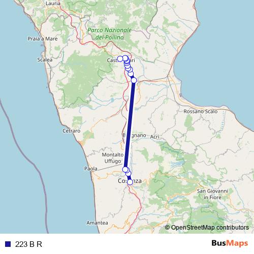 223 B R bus Line Map