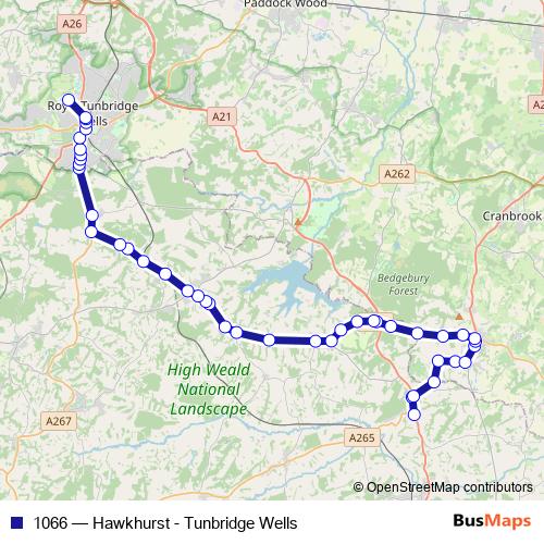 1066 bus Line Map