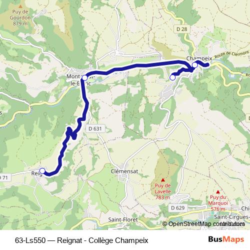 63-Ls550 bus Line Map