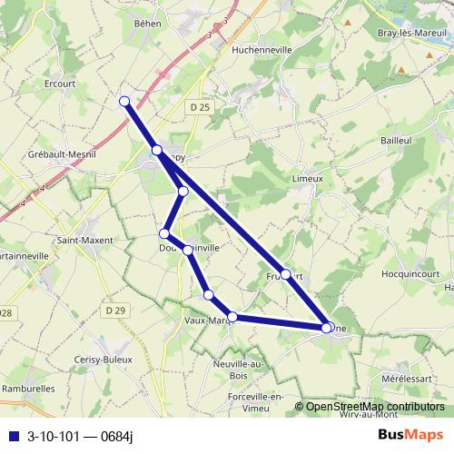 3-10-101 bus Line Map