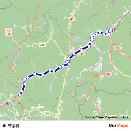 菅福線 bus Line Map