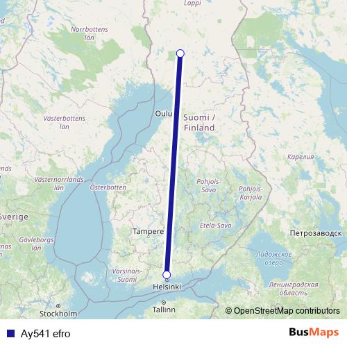 Ay541 efro air Line Map