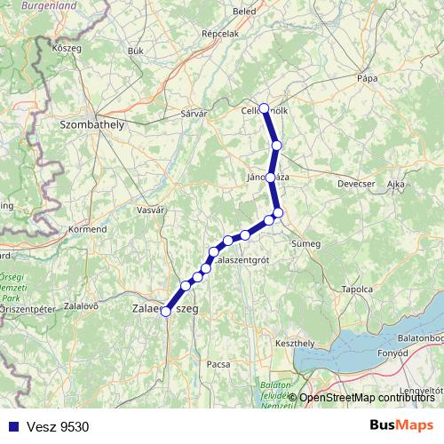 Vesz 9530 rail Line Map