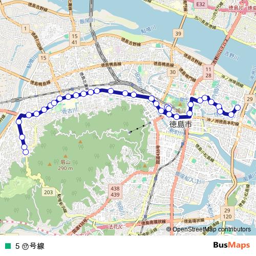 5 17호 선 bus Line Map