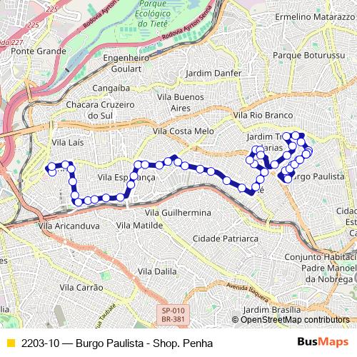 2203-10 bus Line Map