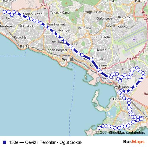 130e bus Line Map