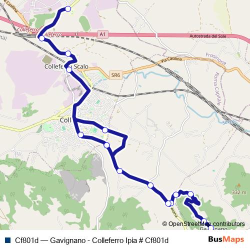 Cf801d bus Line Map