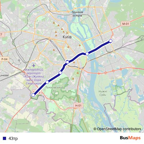 43тр bus Line Map