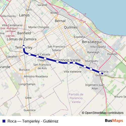 Roca rail Line Map