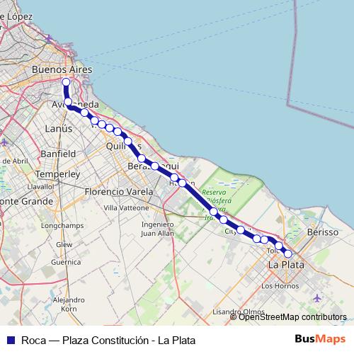 Roca rail Line Map