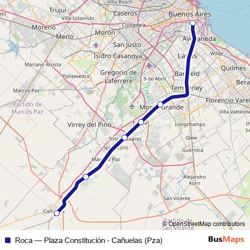 Roca rail Line Map