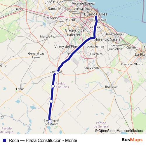 Roca rail Line Map