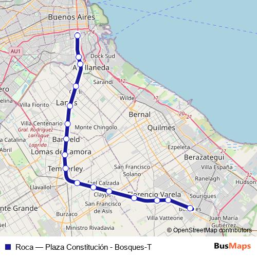 Roca rail Line Map
