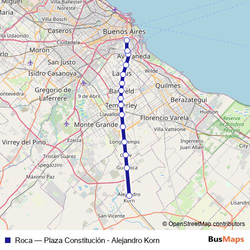 Roca rail Line Map