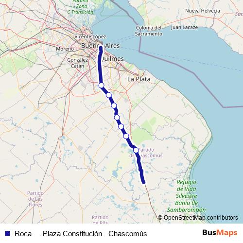 Roca rail Line Map