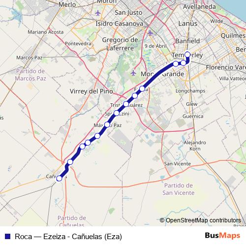 Roca rail Line Map