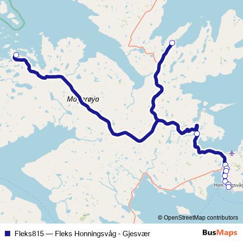 Fleks815 bus Line Map