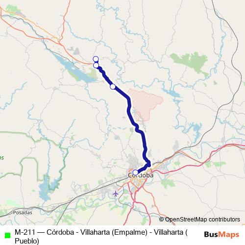 M-211 bus Line Map