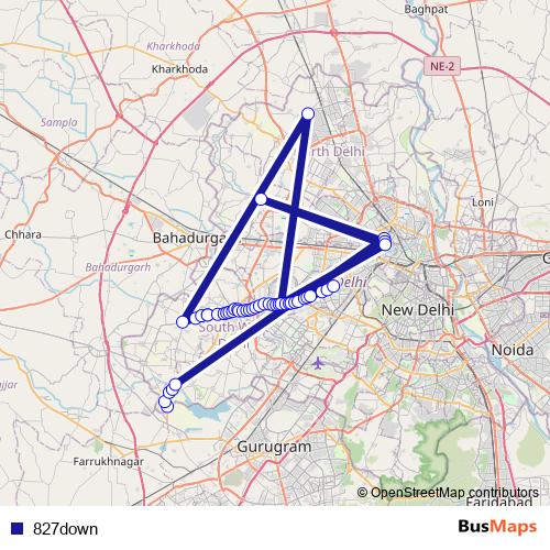827down bus Line Map