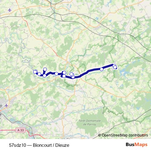 57sdz10 bus Line Map