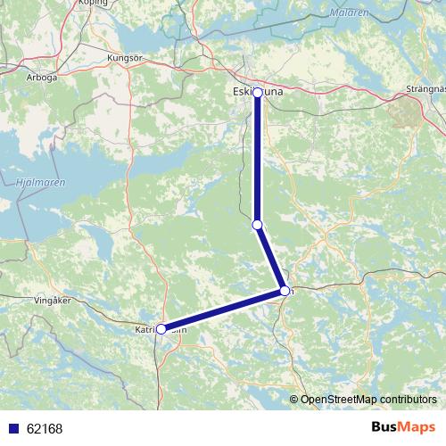 62168 bus Line Map