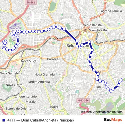 4111 bus Line Map
