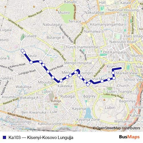 Ka103 bus Line Map