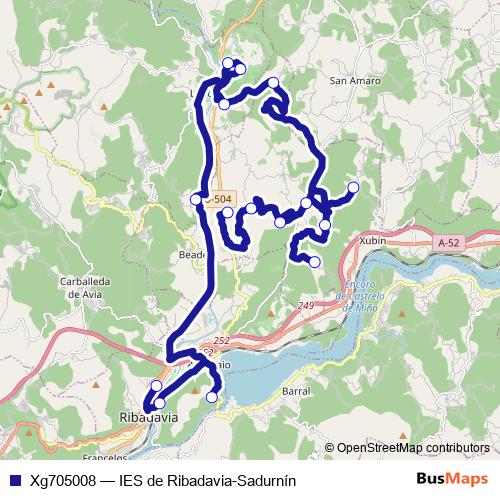 Xg705008 bus Line Map