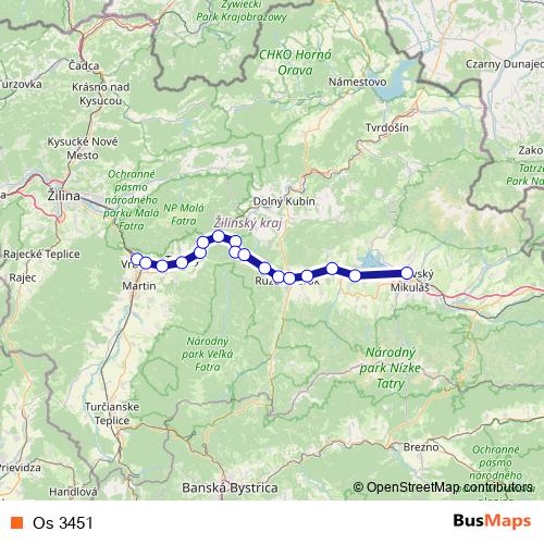 Os 3451 rail Line Map