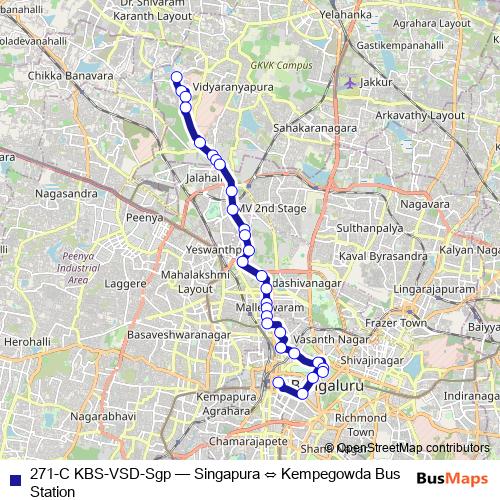 271-C KBS-VSD-Sgp bus Line Map