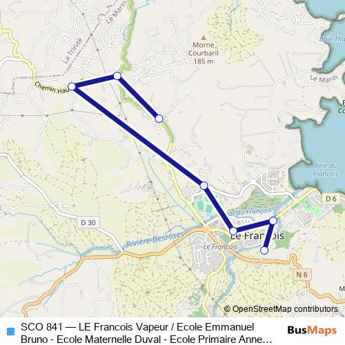 SCO 841 bus Line Map