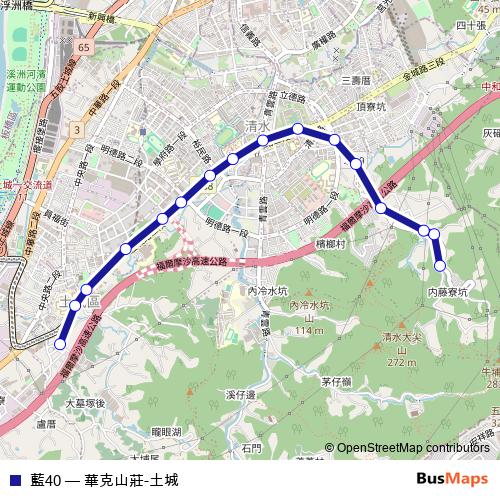 藍40 bus Line Map