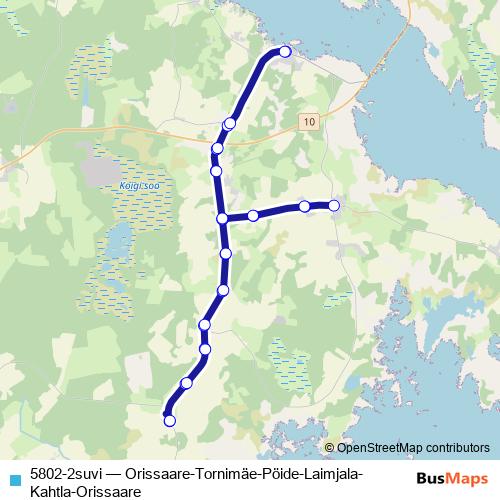 5802-2suvi bus Line Map