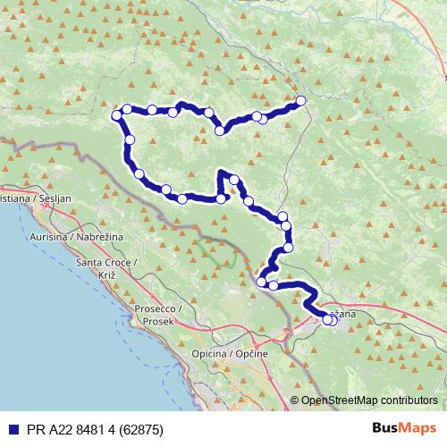 PR A22 8481 4 (62875) bus Line Map