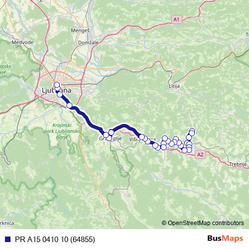 PR A15 0410 10 (64855) bus Line Map